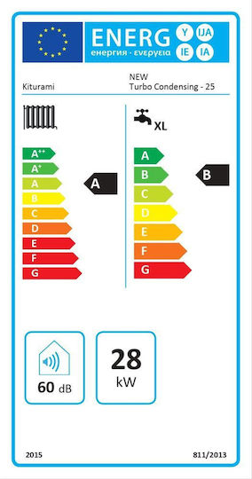 Kiturami Low NoX New Turbo Condensing 25D Deluxe Ατομικός Λέβητας Συμπύκνωσης Πετρελαίου με Καυστήρα 24075kcal/h