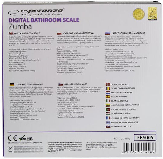 Esperanza Zumba Digital Cantar in culoare Alb Zumba