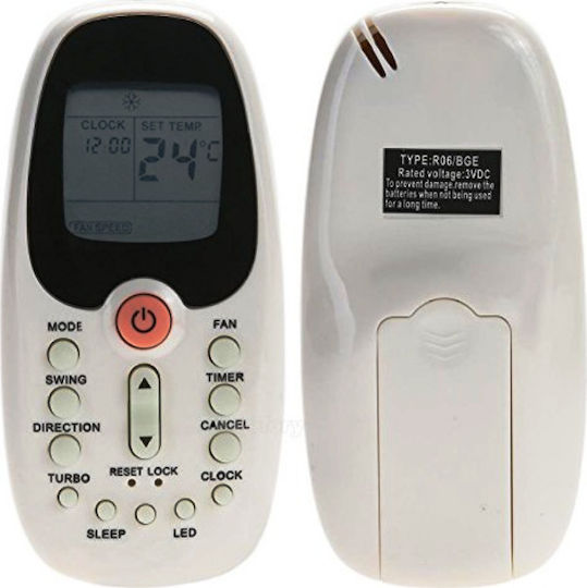 Midea RG06A6/BGE Air Conditioner Remote Control