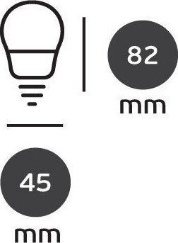 VK Lighting LED Bulb 6W 83mm for Socket E27 and Shape G45 Natural White 540lm