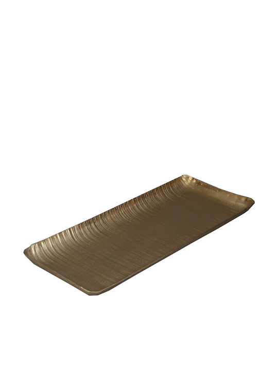 InTheBox Thread Aluminiumplatte Champagner 41x15,5xH1,5cm Dekorative Platte Aluminium Gold 1Stück 41x15.5x1.5cm