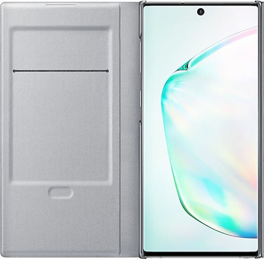 Samsung LED View Cover Book Δερματίνης Ασημί (Galaxy Note 10)