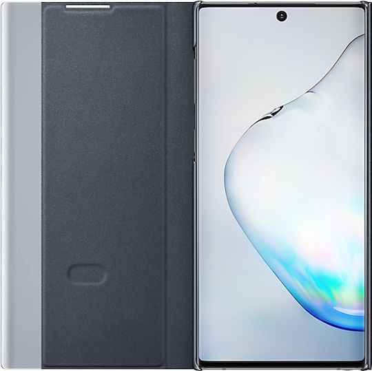Samsung Clear View Cover Book Synthetic Leather / Plastic Black (Galaxy Note 10)