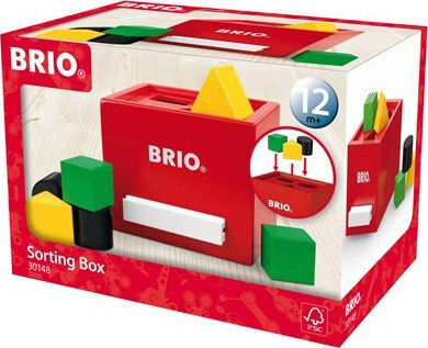Brio Toys Shape Sorting Toy Sorting Box made of Wood for 12++ Months