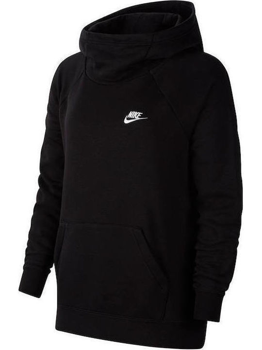Sportswear Essentials Γυναικείο Φούτερ με Κουκούλα Μαύρο