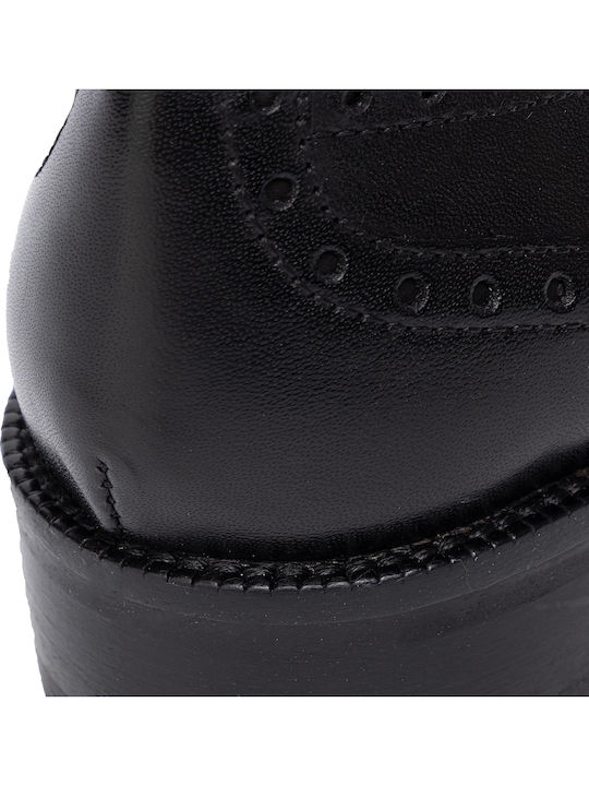 D Bettanie F Women's Leather Oxford Shoes Black
