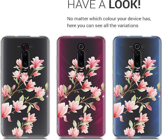 KWmobile Magnolias Umschlag Rückseite Silikon Mehrfarbig (Xiaomi Mi 9T / 9T Pro)