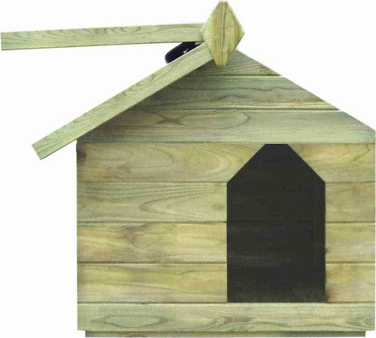 vidaXL Dog House with Opening Roof Dog House Wooden Outdoor Green 74x78.5x61.5cm