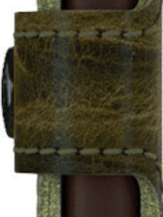 Miniwallet Dutch Martin Leather Men's Wallet Cards with RFID and Slide Mechanism Khaki