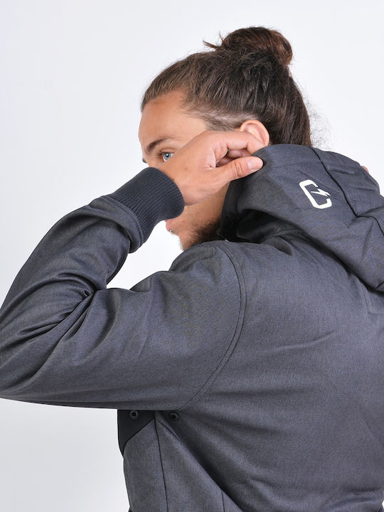 192.EM11.127 Winter Jacket Bomber Waterproof and Windproof Grey/Black