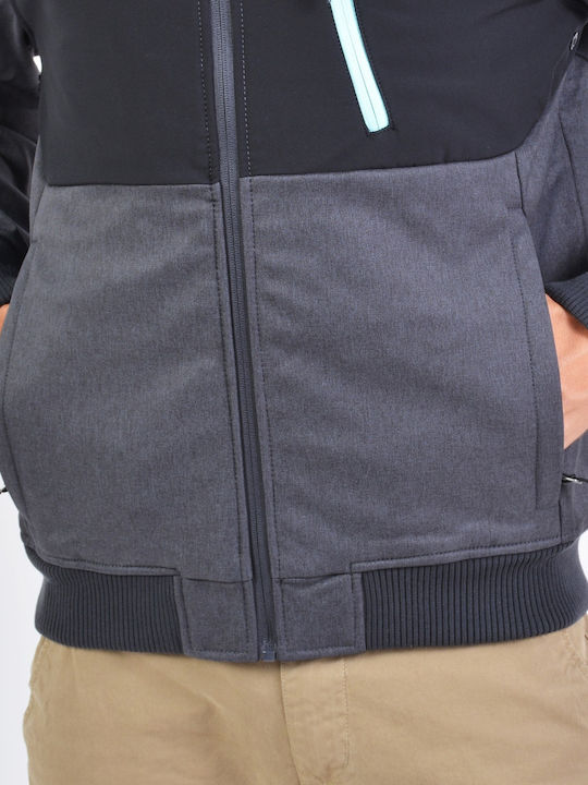 192.EM11.127 Winter Jacket Bomber Waterproof and Windproof Grey/Black
