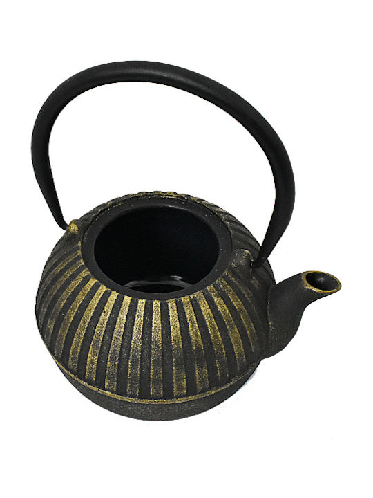 Lined Τσαγιέρα με Φίλτρο Μαντεμένια Gold Black 900ml