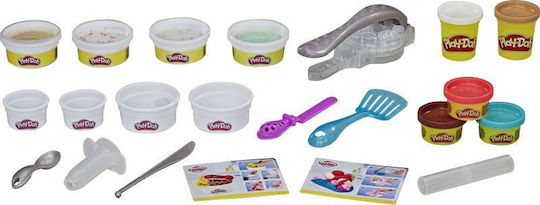 Hasbro Play-Doh Plasticine Kitchen Creations Rolled Ice Cream Game for Age 3+ 9 Pieces