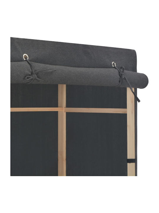 vidaXL Fabric Wardrobe with Shelves in Gray Color 79x40x170cm