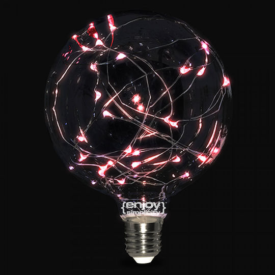 Elvhx Enjoy Simplicity LED-Lampe 1.5W 125mm für Fassung E27 und Form G125 Rot 135lm