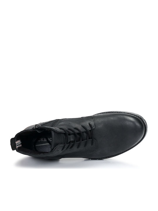 Δερμάτινα Ανδρικά Αρβυλάκια Anthracite Black