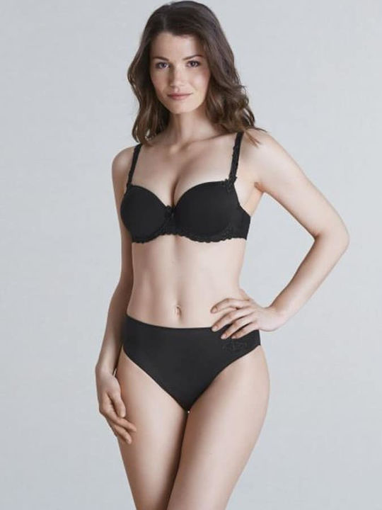 SIMONE PERELE BLACK BRA ANDORA HALF CUP