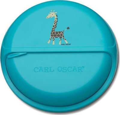 Carl Oscar Snack Disc Recipient pentru mâncare pentru copii din plastic Turcoaz 15 x 15 x 4.5buc