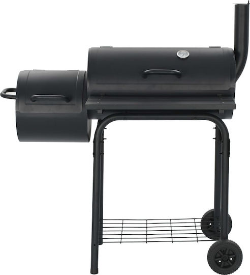 vidaXL Offset Smoker Charcoal Grill with Thermometer and Smoker 103cmx60cm