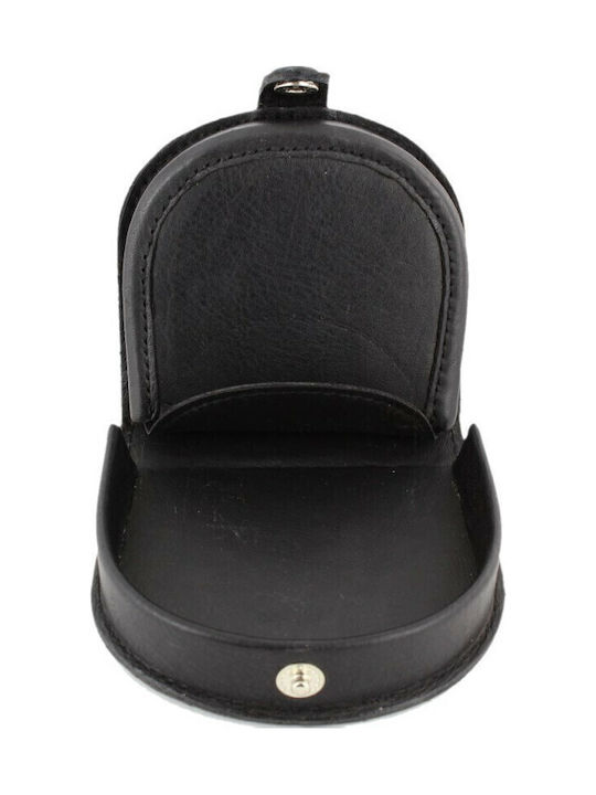 Leather Men's Coin Wallet with RFID Black