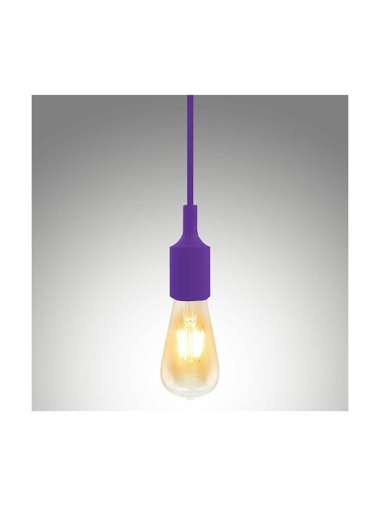 Pendant Light Purple with Socket E27