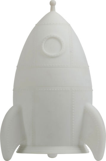 A Little Lovely Company Led Kids Decorative Lamp Rocket with Color Changes White 13x13x20εκ.
