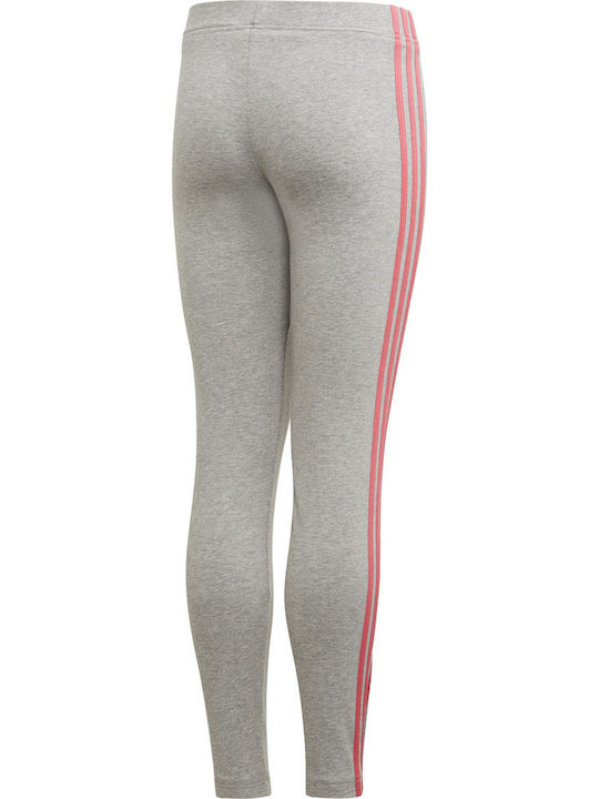 Adidas Kinder Leggings Lang Gray Core Essentials 3-Stripes