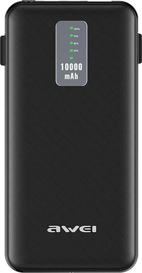 Awei P11K Power Bank 10000mAh with USB-A Port Black