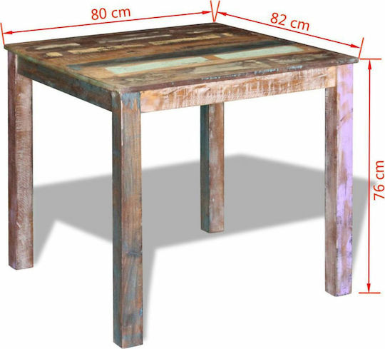 Masă Taverna din Lemn Masiv Magazin online 80x82x76buc