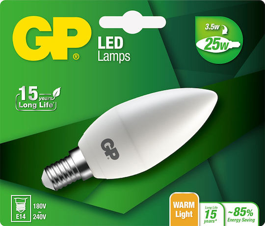 GP Batteries Bec LED 3.5W pentru Soclu E14 Alb cald 250lm
