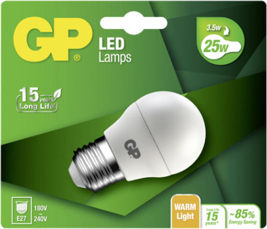 GP Batteries Bec LED 3.5W pentru Soclu E27 Alb cald 250lm