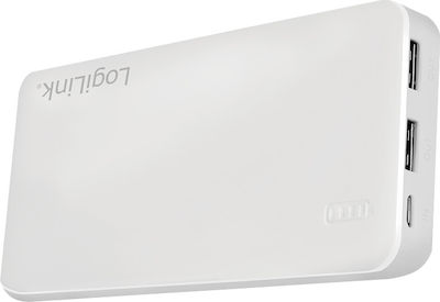 LogiLink PA0190 Power Bank 10000mAh с 2 USB-A порта Бял