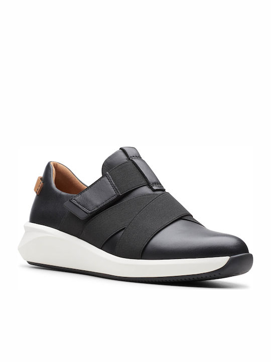 Un Rio Strap Anatomic Women's Slip-On Leather Black