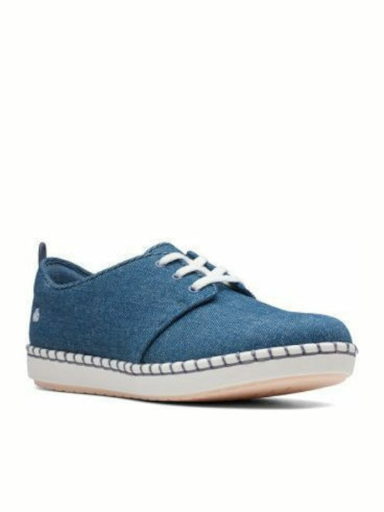 Clarks Step Glow Lace Femei Anatomici Sneakers Albastre