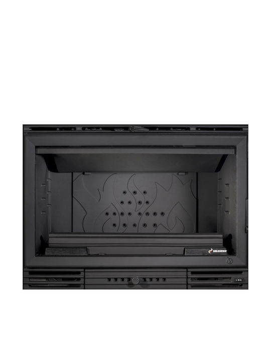 Salgueda Insert 800 GV Ενεργειακό Τζάκι Κασέτα Ξύλου Αερόθερμο Αεραγωγών 18kW Ίσιο με Ανοιγόμενη Πόρτα