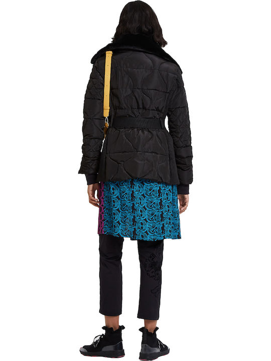 Milite Women's Short Puffer Jacket for Winter Black