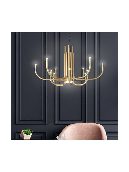 Ondaluce Nouveau Pendant Light LED with Warm White Light Gold