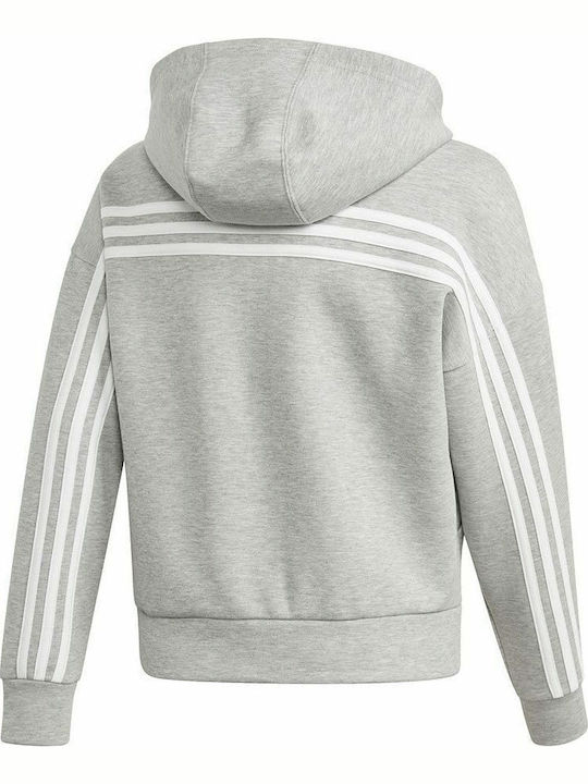 adidas Παιδική Ζακέτα Φούτερ Must Haves 3-Stripes Γκρι