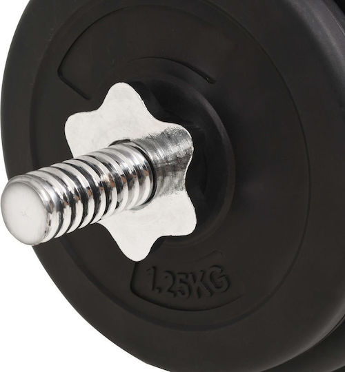 vidaXL Αλτήρες Σετ με Μπάρα Συνολικού Βάρους 30kg