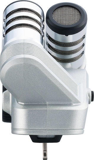 Zoom IQ6 X-Y Πυκνωτικό Μικρόφωνο Lightning Clip On Δημοσιογραφικό σε Ασημί Χρώμα
