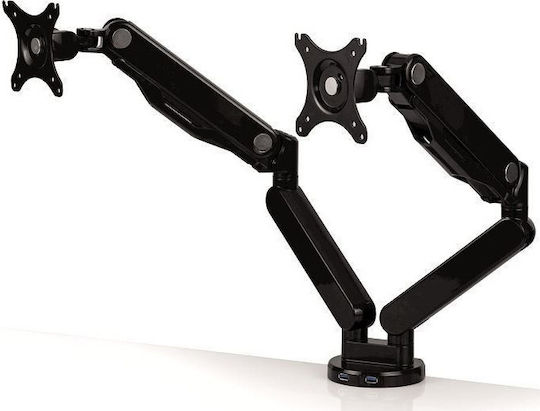 Fellowes Platinum Desktop Stand for 2 Monitors up to 27" with Arm