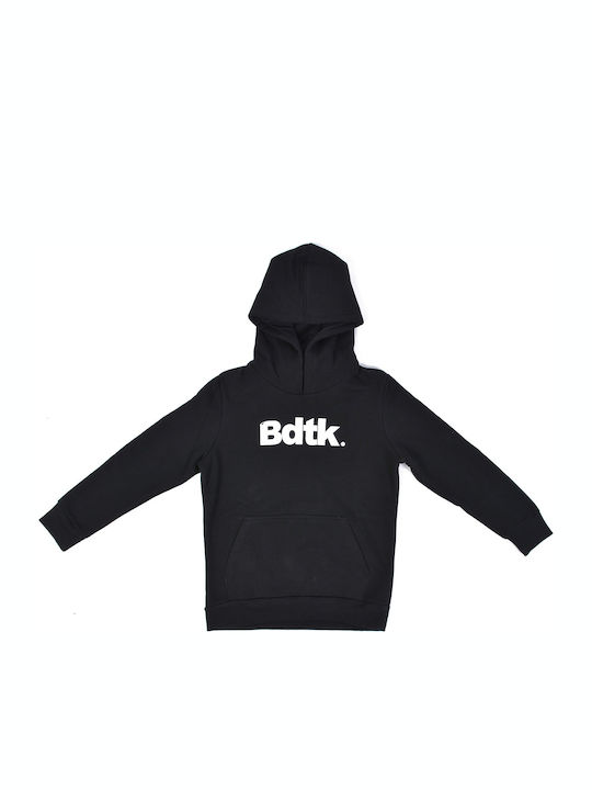 Kids Sweatshirt with Hood and Pockets Black