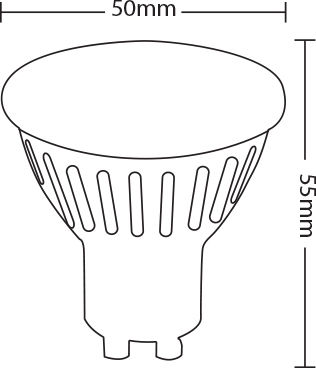Vito LED Bulb 6W for Socket GU10 and Shape PAR16 Natural White 426lm Dimmable