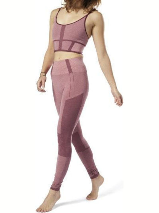 Schulung Frauen Lang Leggings Hochgeschnitten Rosa