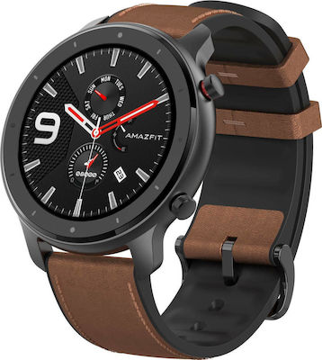 Amazfit GTR Aluminium 47mm Waterproof Smartwatch with Heart Rate Monitor (Brown)