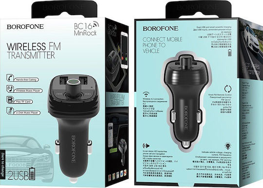 Hoco FM Transmitter Autovehicul BC16 MiniRock cu USB