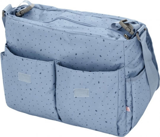 My Bag's Shoulder/Hand Diaper Bag Leaf Light Blue 38x30cm.