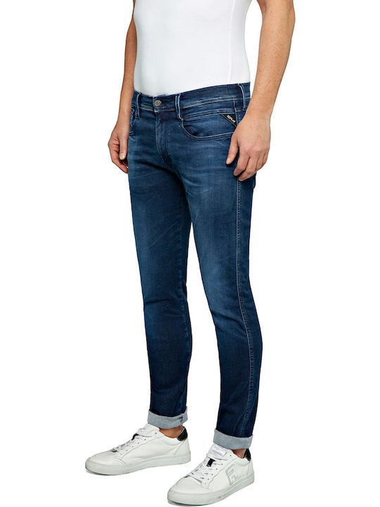 Hyperflex Anbass Men's Jeans Pants Elastic with Slim Tapered Fit Blue