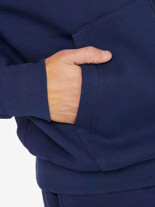 Club Cardigan with Hood Navy