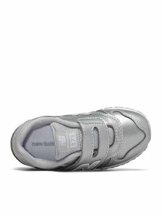 Kinder Sneakers mit Klettverschluss Silber